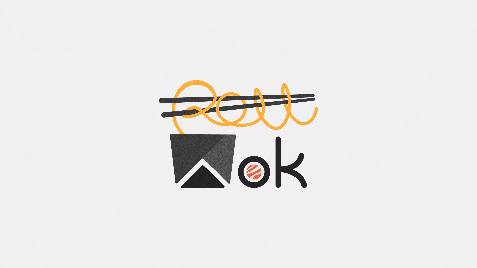 Разработка логотипа суши-бара «Roll Wok Club» в Петушках