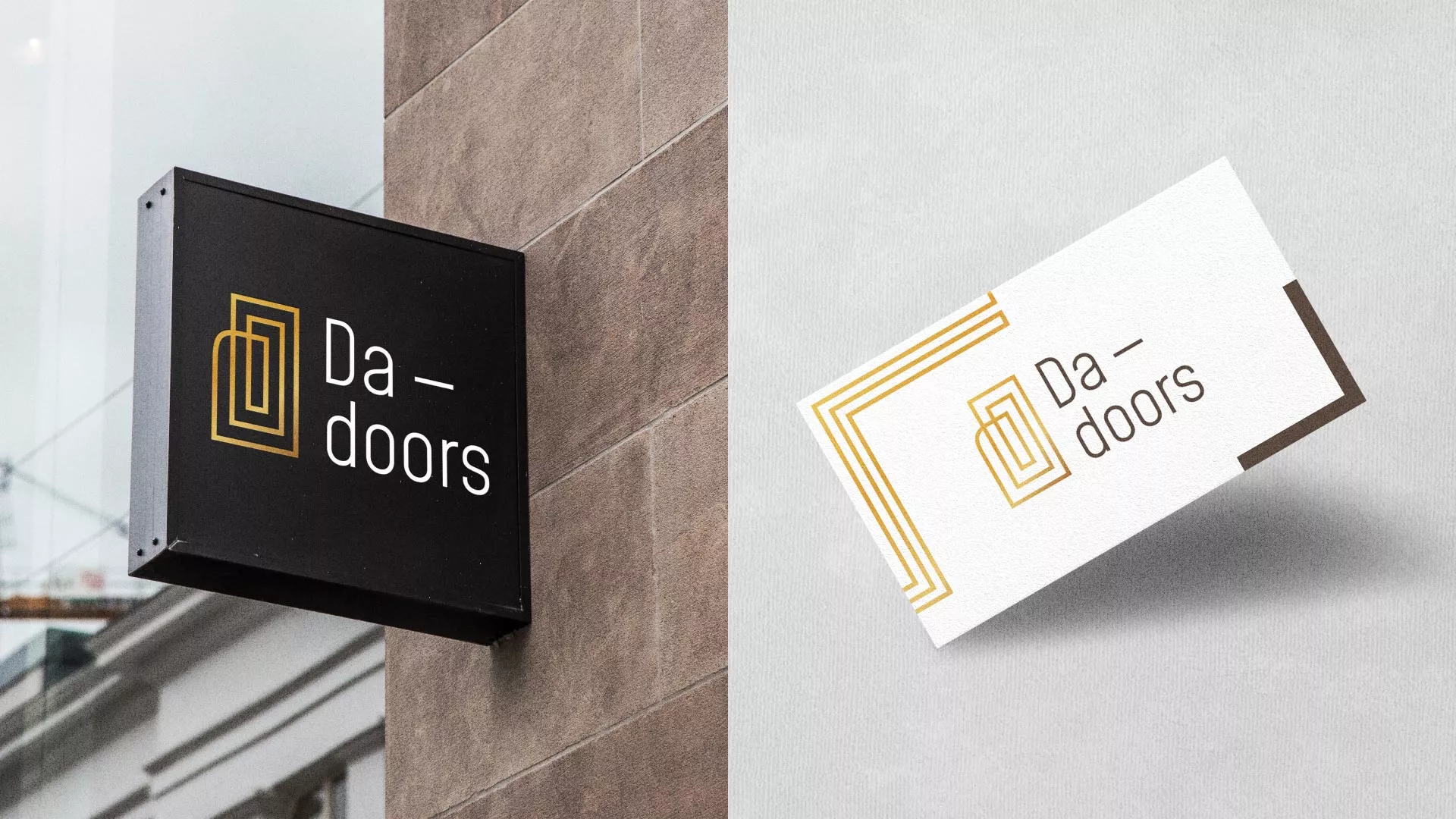 Разработка логотипа для компании «DA-DOORS» в Петушках
